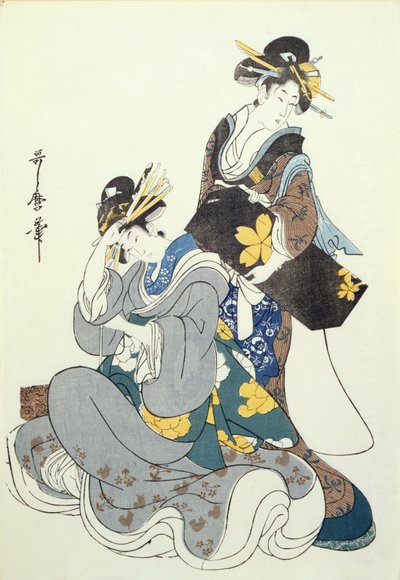 Dos figuras femeninas de Kitagawa Utamaro